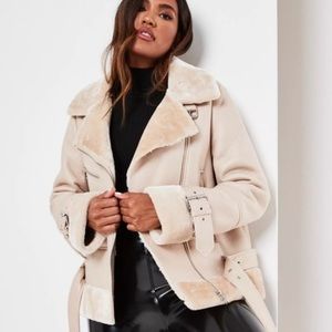 Missguided Stone Aviator Jacket